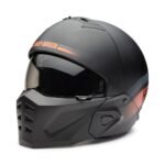 DOT‑CERTIFIED 2‑IN‑1 HARLEY HELMET WITH 3D CONTOURED CHEEK PADS ON WHITE BACKGROUND