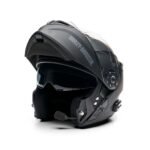 MOTORCYCLE HELMET WITH RETRACTABLE SUN VISOR AND REMOVABLE WASHABLE LINER