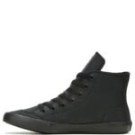 BLACK MEN’S NATHAN CASUAL SHOE WITH VULCANIZED CONSTRUCTION AND MESH LINING