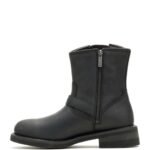 BLACK HARLEY‑DAVIDSON RIDING BOOT WITH MESH LINING AND 7″ SHAFT HEIGHT