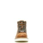 BACK AND HEEL DETAIL OF SALTER 7″ CASUAL BOOT HIGHLIGHTING 5.5″ SHAFT AND 1.25″ HEEL