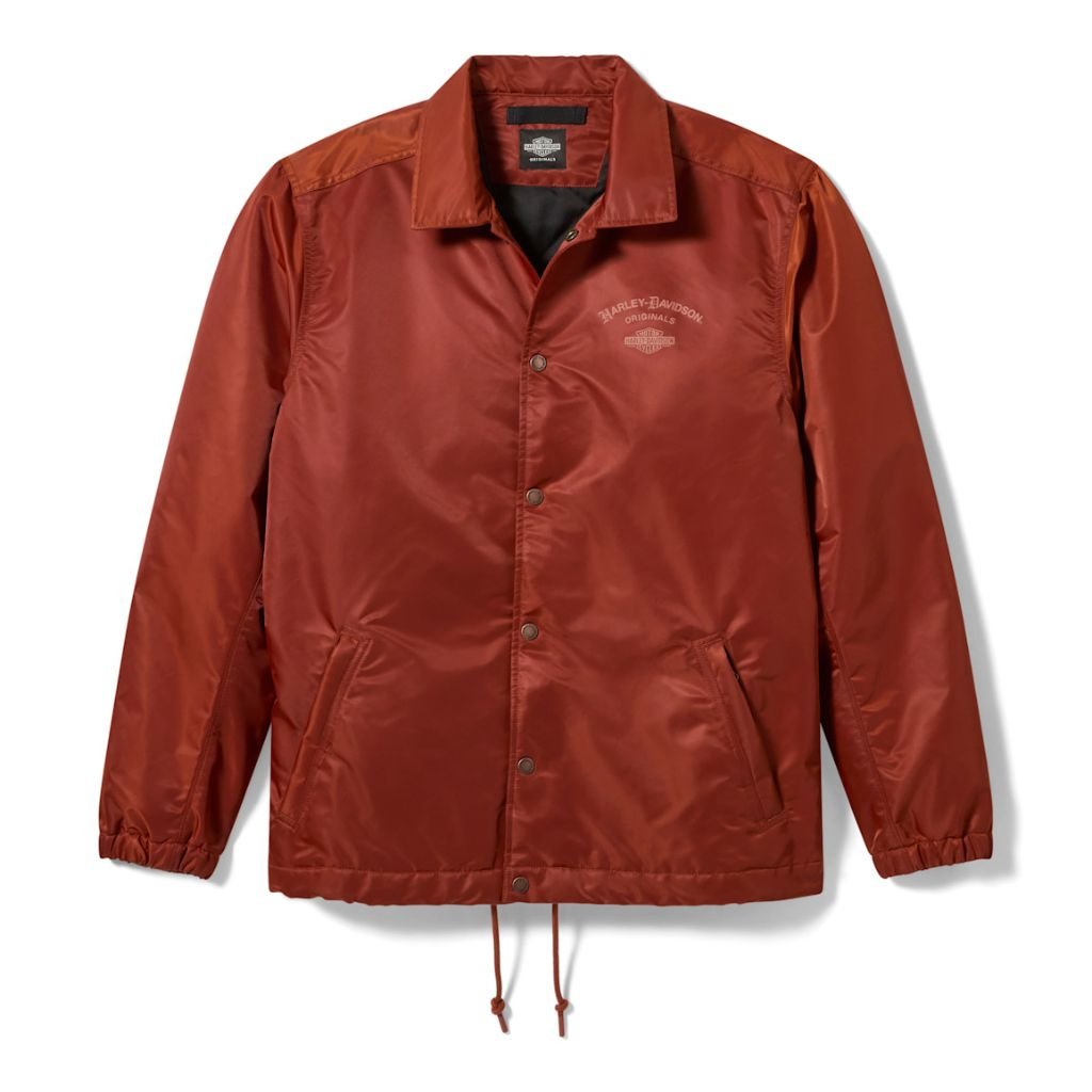 HARLEY DAVIDSON ORIGINALS POWERTRAIN COACHES JACKET OXIDIZED IRON WITH CLASSIC COACH JACKET STYLING HARLEY DAVIDSON ORIGINALS POWERTRAIN COACHES JACKET OXIDIZED IRON