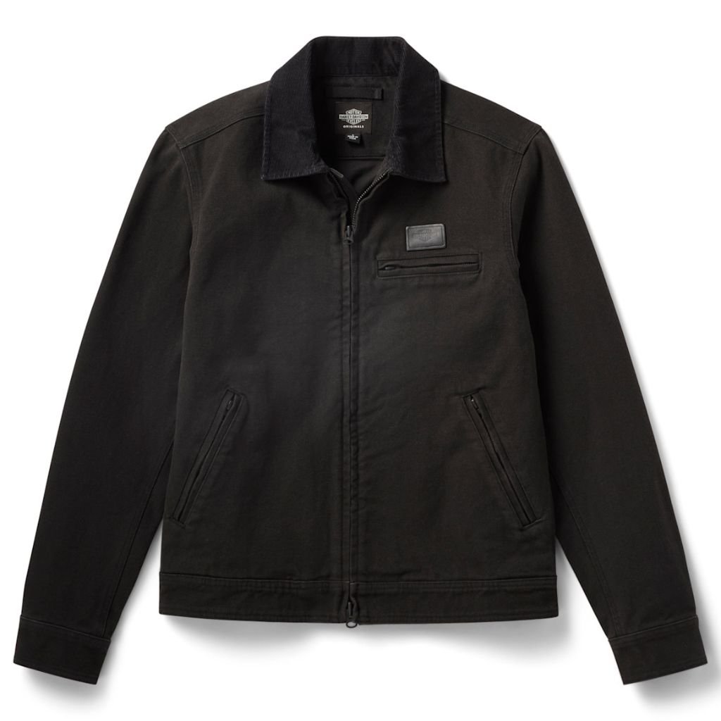HARLEY DAVIDSON ORIGINALS UNION CANVAS JACKET WITH DURABLE CANVAS CONSTRUCTION AND CLASSIC WORKWEAR STYLE HARLEY DAVIDSON ORIGINALS UNION CANVAS JACKET