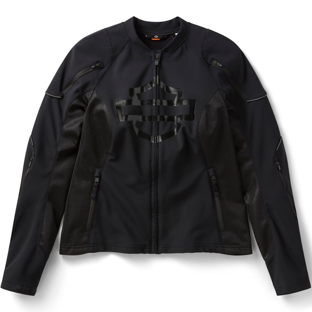 HARLEY DAVIDSON WOMEN'S H-D DEFIANCE ARMORED RIDING JACKET WITH PROTECTIVE ARMOR AND RIDING-READY DESIGN HARLEY DAVIDSON WOMEN'S H-D DEFIANCE ARMORED RIDING JACKET