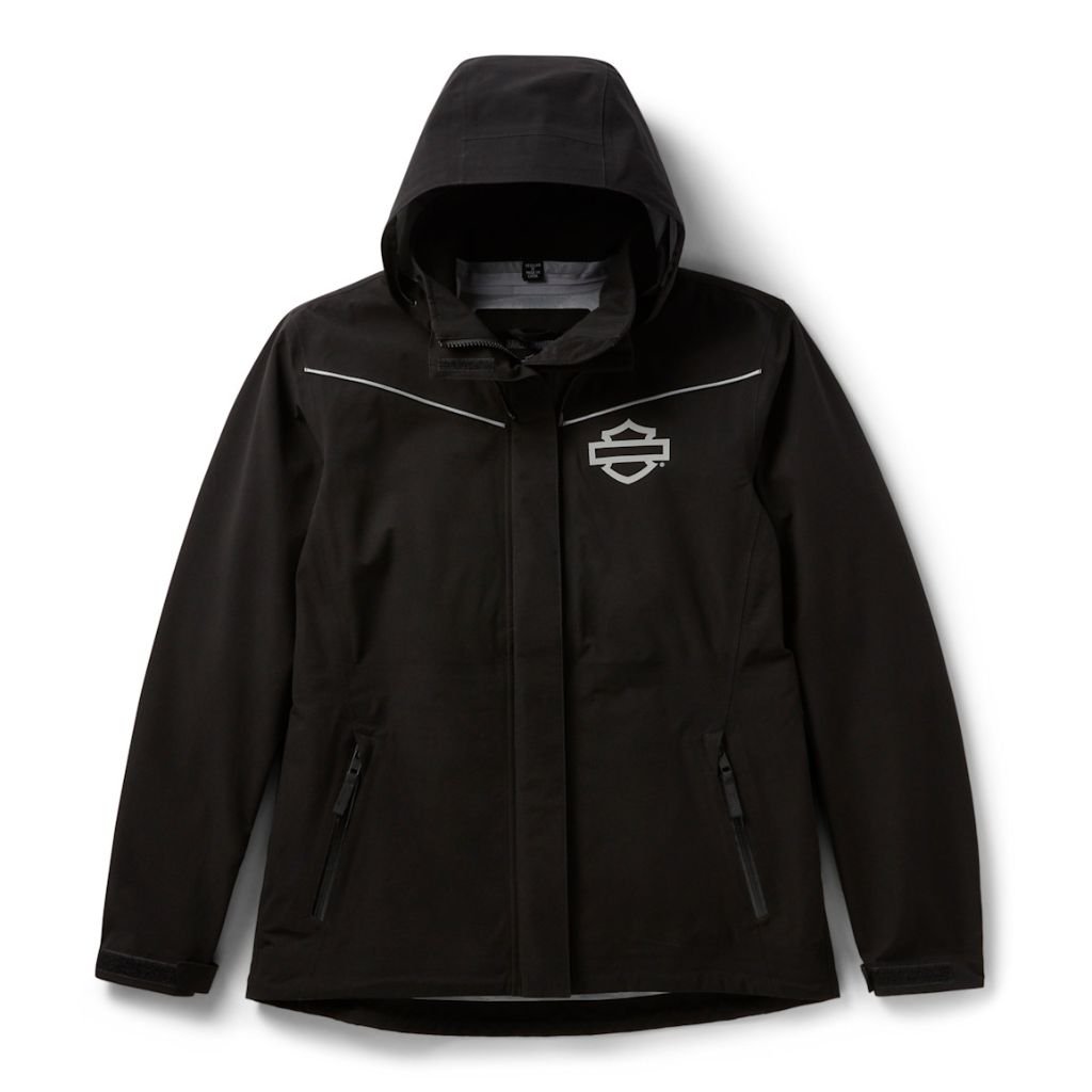 HARLEY DAVIDSON WOMEN'S H-D FULL FORCE WATERPROOF RAIN JACKET WITH COMPLETE WEATHER-RESISTANT PROTECTION FOR RIDING HARLEY DAVIDSON WOMEN'S H-D FULL FORCE WATERPROOF RAIN JACKET