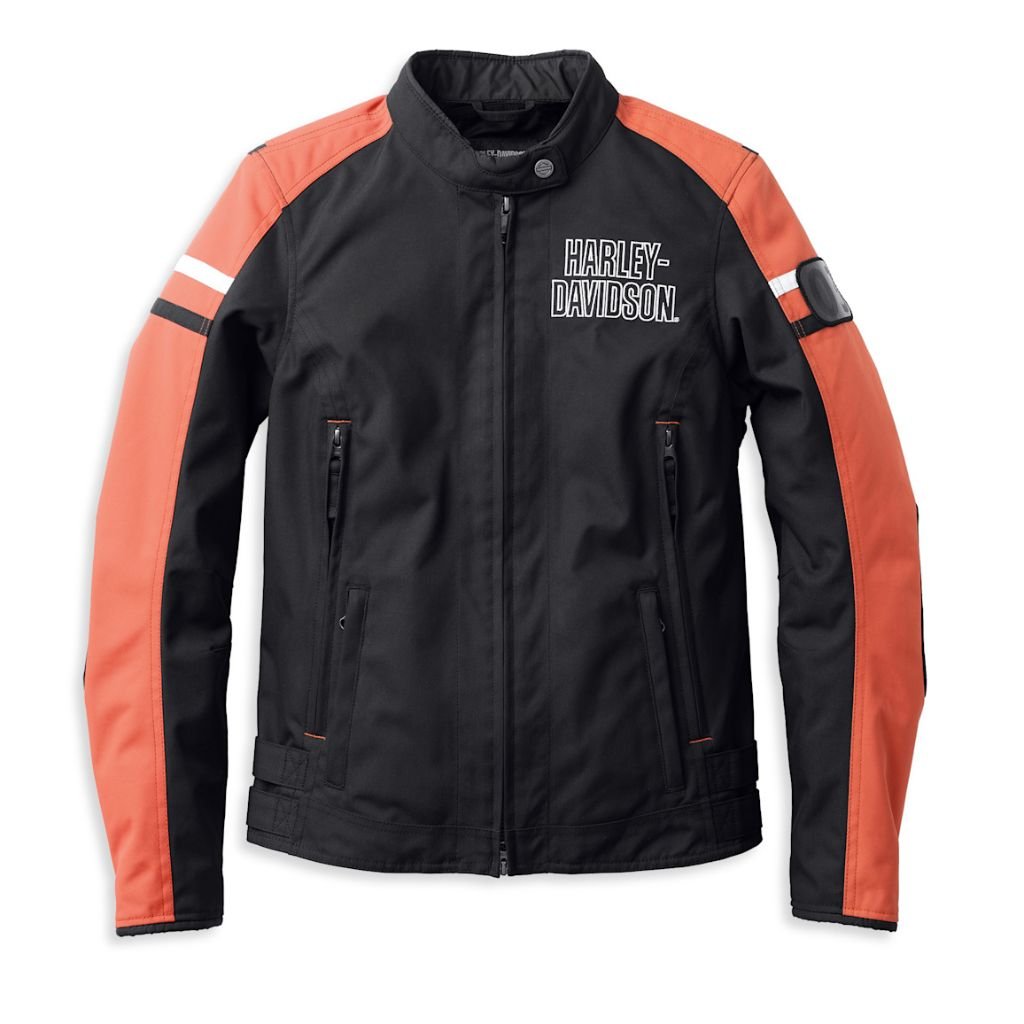 HARLEY DAVIDSON WOMEN'S HAZARD WATERPROOF TEXTILE RIDING JACKET WITH WATERPROOF PROTECTION AND RIDING-READY PERFORMANCE HARLEY DAVIDSON WOMEN'S HAZARD WATERPROOF TEXTILE RIDING JACKET