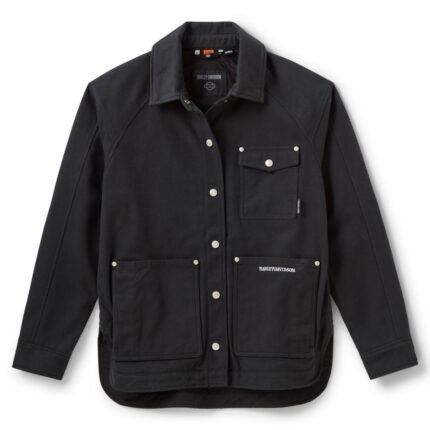 HARLEY DAVIDSON WOMEN'S WILLIE G SKULL CURVED HEM RIDING JACKET