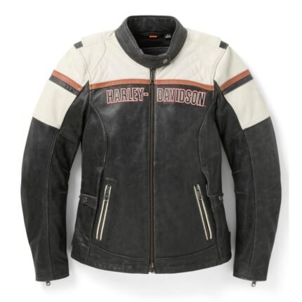 HARLEY DAVIDSON WOMEN'S HD MISS ENTHUSIAST III LEATHER RIDING JACKET