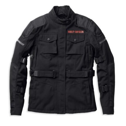 HARLEY DAVIDSON WOMEN'S QUEST TRIPLE VENT SYSTEM WATERPROOF RIDING JACKET BLACK