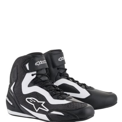 ALPINESTARS FASTER 3 RIDEKNIT SHOES BLACK WHITE