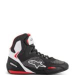 ALPINESTARS FASTER 3 RIDEKNIT SHOES BLACK WHITE RED