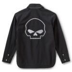HARLEY DAVIDSON WOMEN'S WILLIE G SKULL CURVED HEM RIDING JACKET