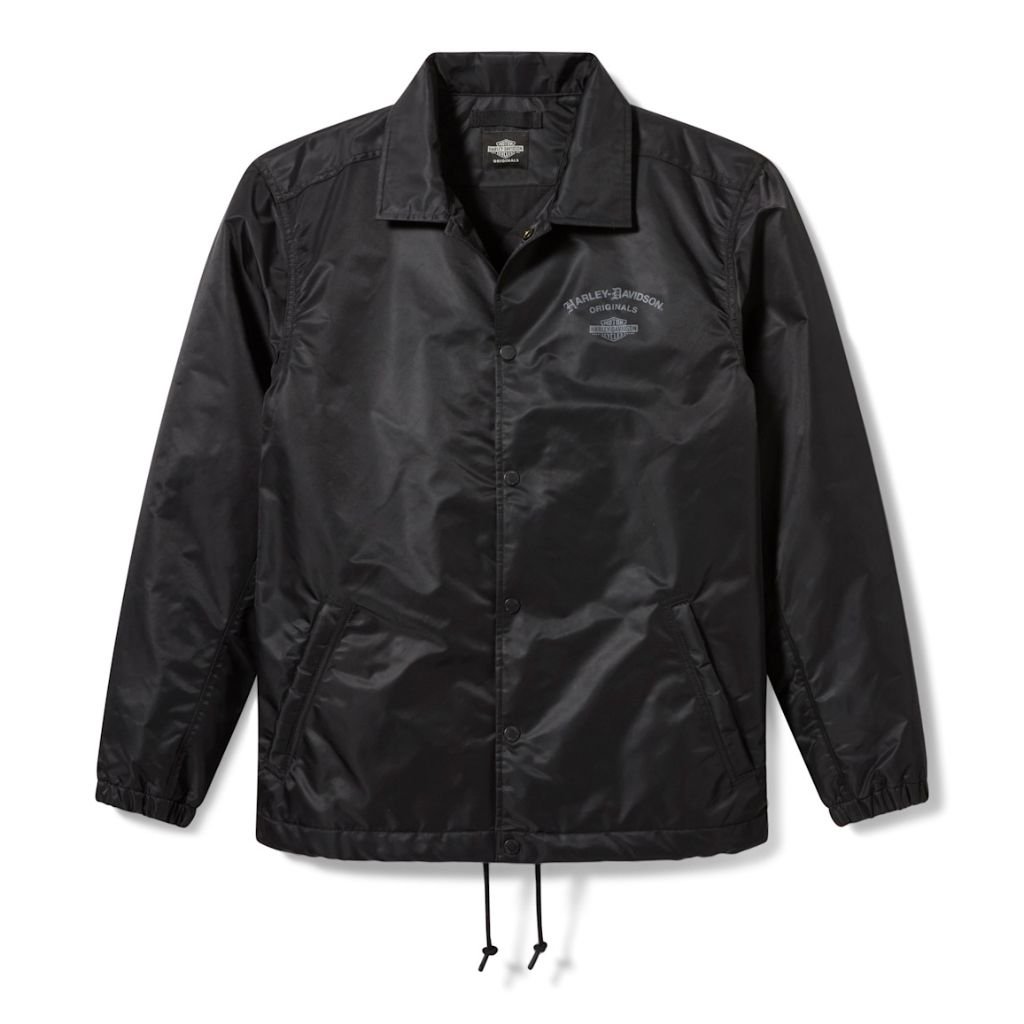 HARLEY DAVIDSON ORIGINALS POWERTRAIN COACHES JACKET CAVIAR WITH CLASSIC COACH JACKET DESIGN AND CASUAL APPEAL HARLEY DAVIDSON ORIGINALS POWERTRAIN COACHES JACKET CAVIAR