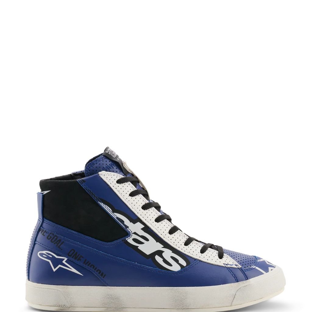 ALPINESTARS STATED FLAIR SHOES BRIGHT BLUE PREMIUM MOTORCYCLE RIDING SHOES ALPINESTARS STATED FLAIR SHOES BRIGHT BLUE