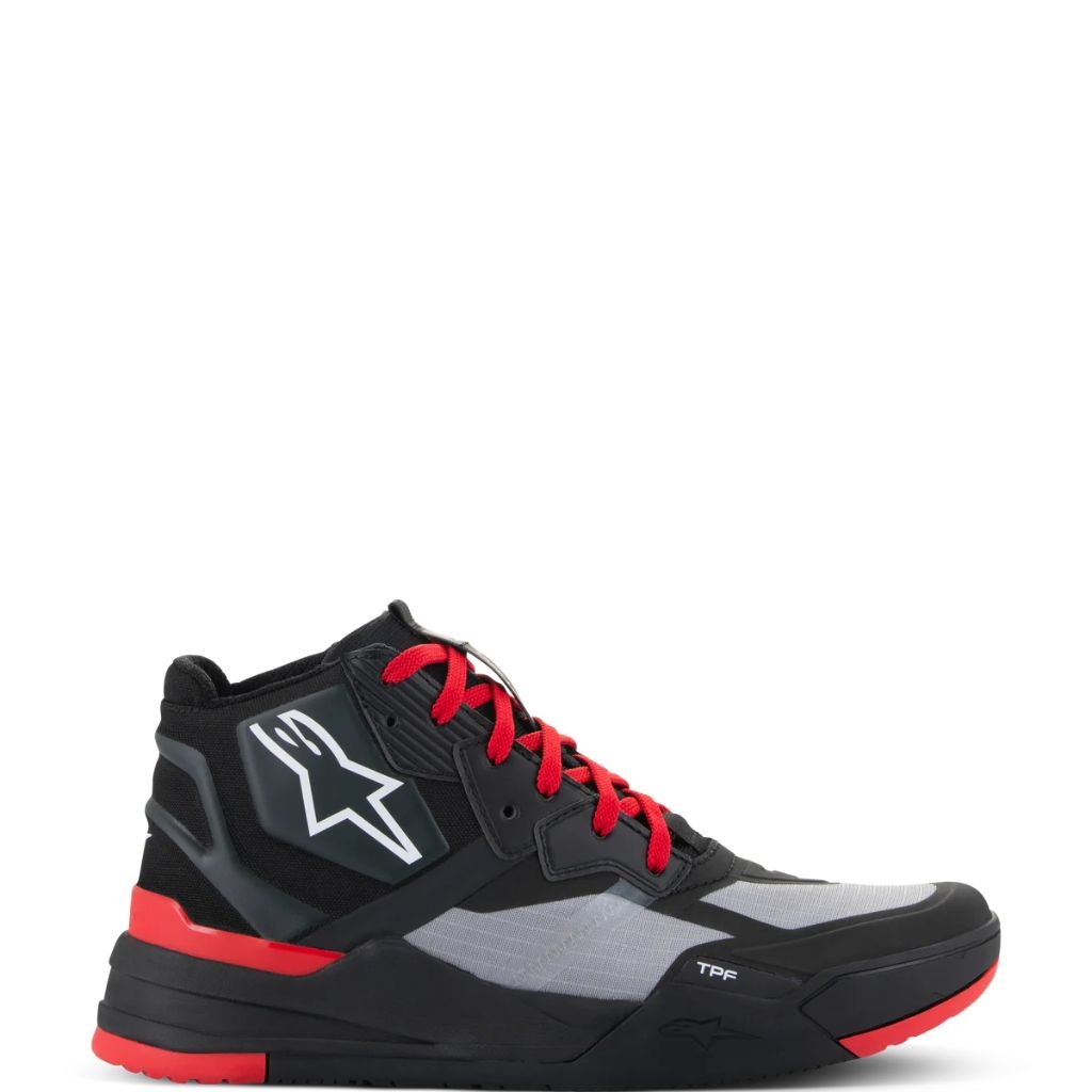 ALPINESTARS SPEEDFLIGHT SHOES BLACK BRIGHT RED PREMIUM MOTORCYCLE RIDING SHOES ALPINESTARS SPEEDFLIGHT SHOES BLACK BRIGHT RED