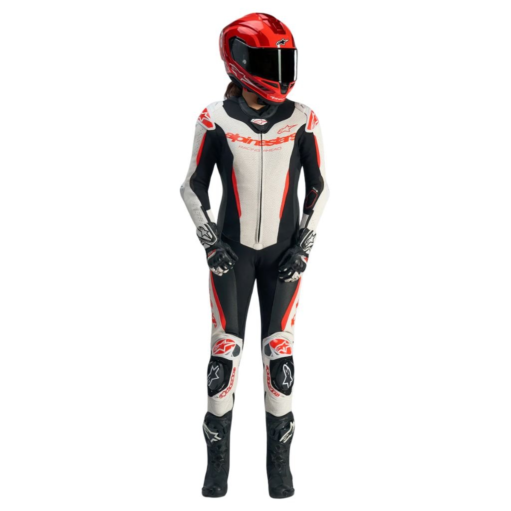 ALPINESTARS WOMEN STELLA GP-R7 LEATHER 1 PIECE SUIT WHITE BLACK MOTORCYCLE RACING GEAR ALPINESTARS WOMEN STELLA GP-R7 LEATHER SUIT 1PIECE WHITE BLACK