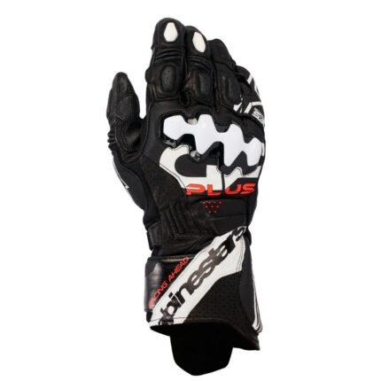 ALPINESTARS GP PLUS R V3 LEATHER GLOVES BLACK WHITE