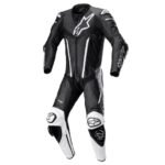 ALPINESTARS FUSION 1-PIECE LEATHER SUIT BLACK WHITE