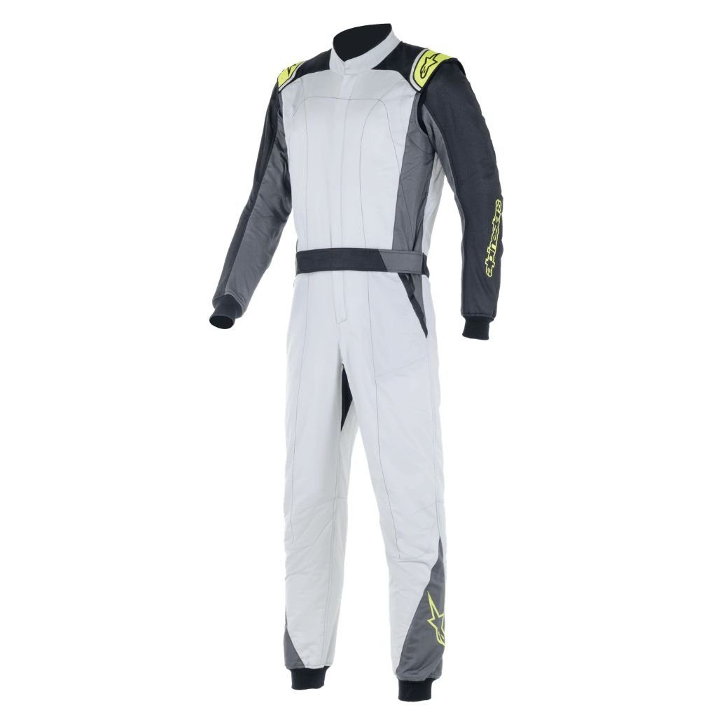 ALPINESTARS ATOM FIA SILVER HIGH PERFORMANCE MOTORSPORT RACING SUIT ALPINESTARS ATOM FIA SUIT SILVER