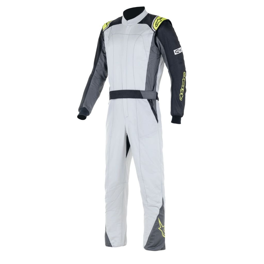 ALPINESTARS ATOM SFI BOOTCUT SUIT SILVER PREMIUM AUTO RACING SUIT ALPINESTARS ATOM SFI BOOTCUT SUIT SILVER
