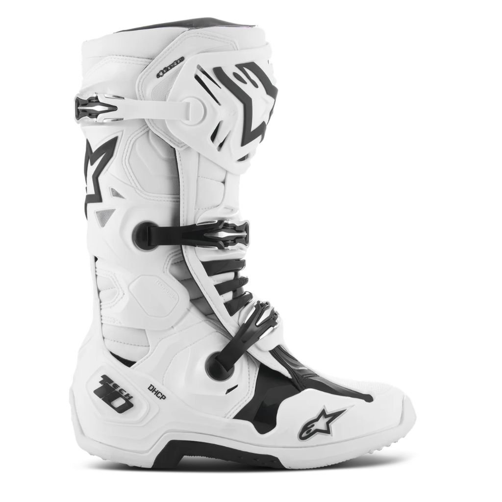 ALPINESTARS TECH 10 BOOTS WHITE PREMIUM MOTOCROSS RIDING BOOTS ALPINESTARS TECH 10 BOOTS WHITE
