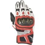 ALPINESTARS SPX AC V2 GLOVES WHITE BLACK RED