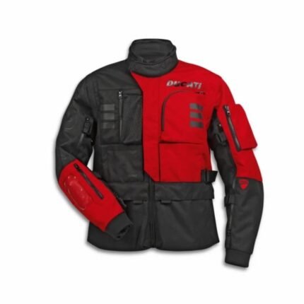 DUCATI FABRIC JACKET EXPLORER 2.0 BLACK RED MEN