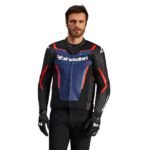 ALPINESTARS GP FORCE V2 LEATHER JACKET BLACK BLUE