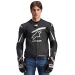ALPINESTARS GP PLUS R V4 RIDEKNIT LEATHER JACKET BLACK