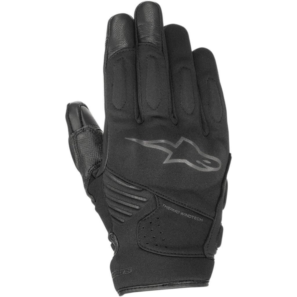 ALPINESTARS FASTER GLOVES IN BLACK WITH LIGHTWEIGHT MOTORCYCLE RIDING PROTECTION ALPINESTARS FASTER GLOVES BLACK