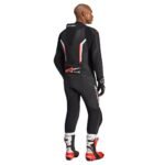 ALPINESTARS GP FORCE V2 LEATHER SUIT BLACK RED FLUO
