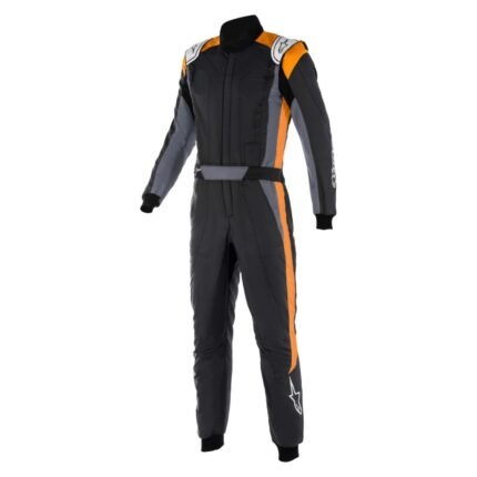 ALPINESTARS GP PRO COMP V2 FIA SUIT BLACK ORANGE FLUO
