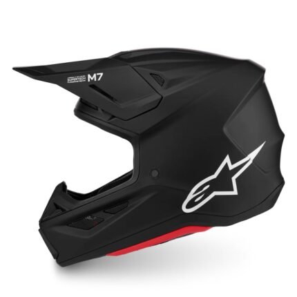 ALPINESTARS S-M7 SOLID HELMET ECE06 DOT BLACK GLOSSY LIGHTWEIGHT PROTECTIVE HELMET