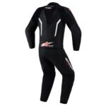 ALPINESTARS GP FORCE V2 LEATHER SUIT 2 PIECE BLACK RED FLUO