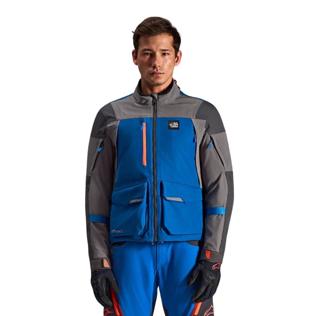 ALPINESTARS MAXDURA DRYSTAR XF LAMINATED ARMORED SHELL ROYAL BLUE PREMIUM WATERPROOF MOTORCYCLE RIDING JACKET ALPINESTARS MAXDURA DRYSTAR XF LAMINATED ARMORED SHELL ROYAL BLUE