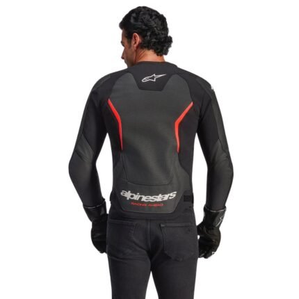 ALPINESTARS GP FORCE V2 AIR LEATHER JACKET BLACK RED