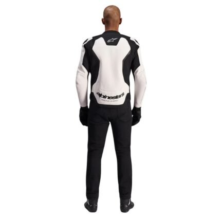 ALPINESTARS GP FORCE V2 LEATHER JACKET WHITE BLACK