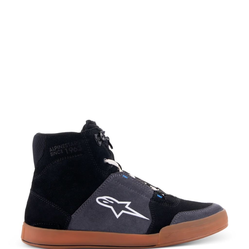 ALPINESTARS CHROME SHOES BLACK ASPHALT PREMIUM MOTORCYCLE RIDING SHOES ALPINESTARS CHROME SHOES BLACK ASPHALT