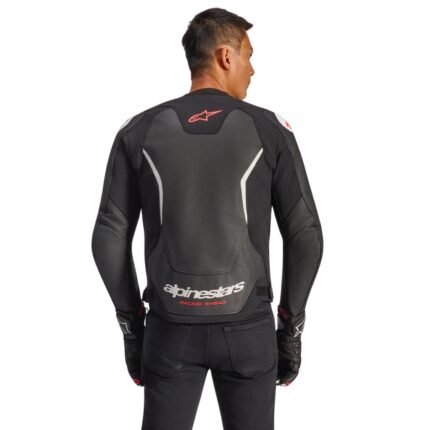ALPINESTARS GP FORCE V2 LEATHER JACKET BLACK WHITE