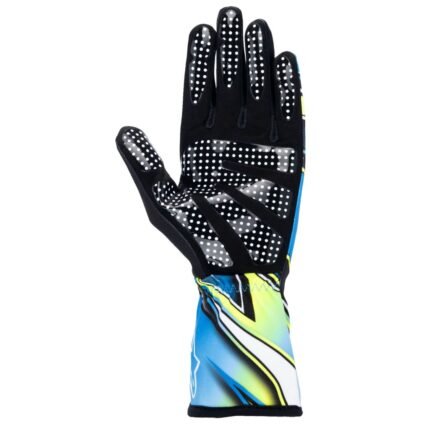 ALPINESTARS TECH-1 K RACE V2 COMPETITION GLOVES YELLOW FLUO BLUE