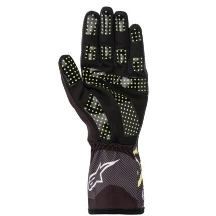 ALPINESTARS TECH-1 K RACE V2 CARBON GLOVES BLACK GREEN LIME