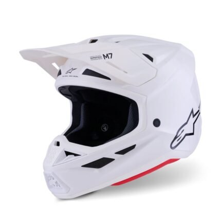 ALPINESTARS S-M7 SOLID HELMET ECE06/DOT WHITE