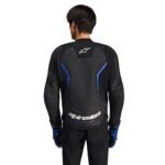 ALPINESTARS GP FORCE V2 AIR LEATHER JACKET BLACK METALLIC BLUE