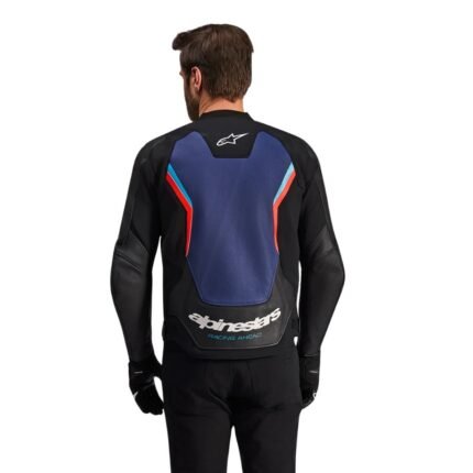ALPINESTARS GP FORCE V2 LEATHER JACKET BLACK BLUE