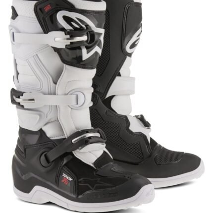 ALPINESTARS YOUTH TECH 7S BOOTS BLACK WHITE