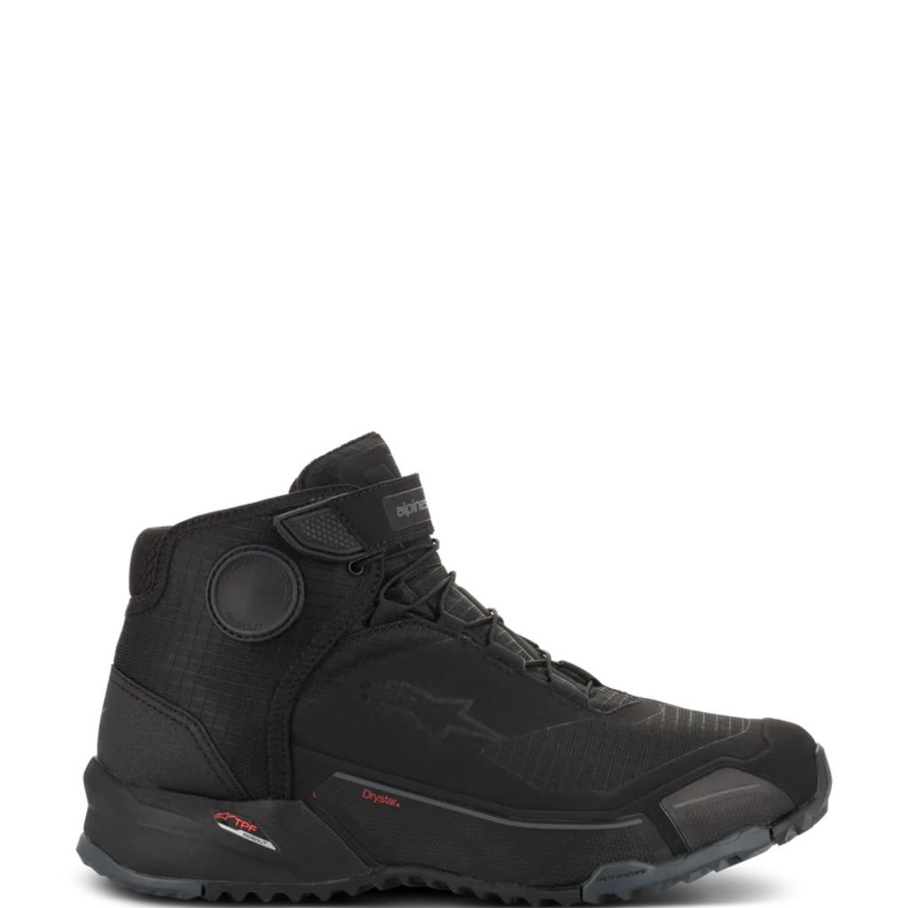 ALPINESTARS CR-X DRYSTAR RIDING SHOES BLACK PREMIUM WATERPROOF MOTORCYCLE RIDING SHOES ALPINESTARS CR-X DRYSTAR RIDING SHOES BLACK