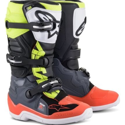 ALPINESTARS YOUTH TECH 7S BOOTS RED FLUORESCENT