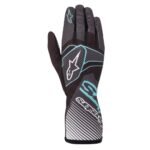 ALPINESTARS TECH-1 K RACE V2 CARBON GLOVES BLACK TURQUOISE