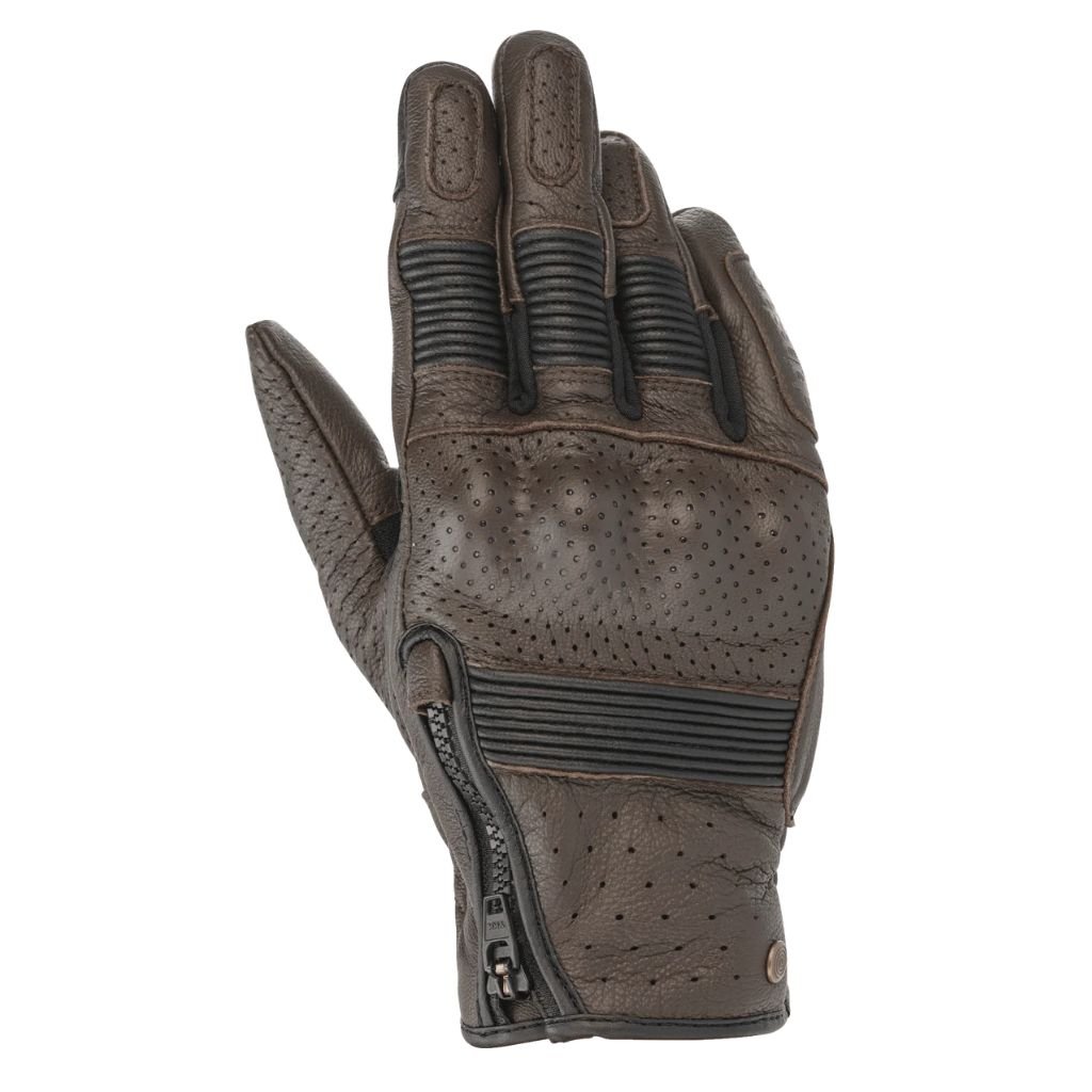 ALPINESTARS RAYBURN V2 LEATHER GLOVES IN BROWN WITH PREMIUM LEATHER MOTORCYCLE RIDING DESIGN ALPINESTARS RAYBURN V2 LEATHER GLOVES BROWN
