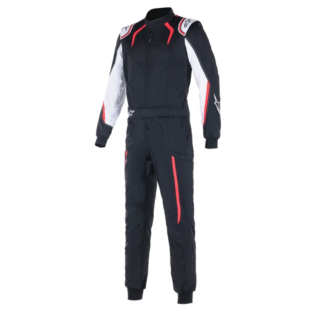 ALPINESTARS KMX-5 BLACK WHITE HIGH PERFORMANCE KARTING SUIT ALPINESTARS KMX-5 SUIT BLACK WHITE